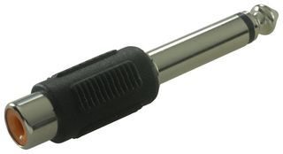 POMONA 6878 RCA Pass Through Audio Module Adapter, Mono Receptacle - 6.35mm, RCA / Phono Receptacle
