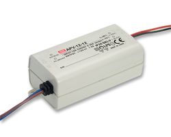 MEAN WELL APV-12-12 LED Driver, ITE, 12 W, 12 VDC, 1 A, Constant Voltage, 90 V