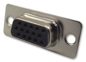 NORCOMP 180-M15-203L001 D Sub Connector, HD15, High Density, Receptacle, 180 M Series, 15 Contacts, DE, Solder Cup