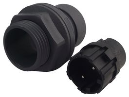 BULGIN LIMITED PXP6012/02P/ST Circular Connector, Circular Power Connector, Buccaneer 6000 Series, Panel Mount Receptacle
