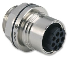 BULGIN LIMITED PXM6012/08S/CR Circular Connector, Circular Power Connector, Buccaneer 6000 Series, Panel Mount Receptacle
