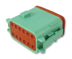 TE CONNECTIVITY - DEUTSCH DT06-12SC-CE06 Automotive Connector Housing, Thin Wall, Green, DT Series, Plug, 12 Ways, DT Series Socket Contacts
