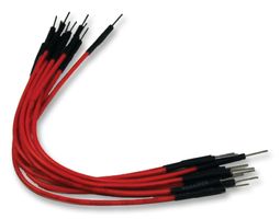 TWIN INDUSTRIES TW-MP-10 Jumper Wire Kit, 10 cm Long, 24 AWG, Insulated, Red, Machine Pin M-M Ends, 10 Piece