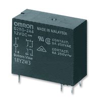 OMRON ELECTRONIC COMPONENTS G2R-2A4   DC24 Power Relay, DPST-NO, 24 VDC, 4 A, G2R Series, Through Hole, Non Latching