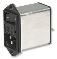 SCHURTER DD12.2321.111 Filtered IEC Power Entry Module, IEC C14, Medical, 2 A, 250 VAC, 2-Pole Switch