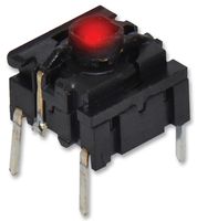 MULTIMEC 5GTH93582 Tactile Switch, 5G Series, Top Actuated, Through Hole, Plunger for Cap, 350 gf, 50mA at 24VDC