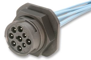 AMPHENOL INDUSTRIAL ATC17-9-1939PN Circular Connector, Standard Circular Connector, AT Series, Panel Mount Receptacle, 9 Contacts