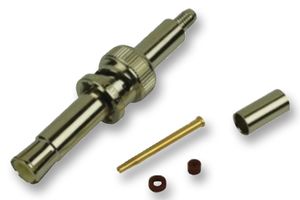 KINGS 1065-1 QD RF / Coaxial Connector, Coaxial, Straight Plug, Crimp, RG58, RG58A, RG58C, Brass