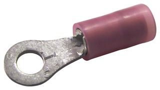 MOLEX 19324-0002 Ring Tongue Terminal, M3, #5, 1 mm², Avikrimp 19324 Series, Red