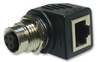 AMPHENOL LTW RJS-12D04FF-RS8001 In-Line Adapter, Adaptor, M12, RJ45