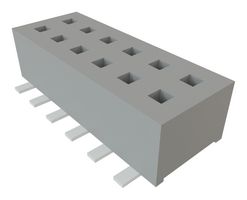 SAMTEC CLP-106-02-L-D PCB Receptacle, Board-to-Board, 1.27 mm, 2 Rows, 12 Contacts, Surface Mount