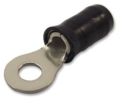 TE CONNECTIVITY - AMP 50845-1 Ring Tongue Terminal, M4, #8, 10 AWG, 6 mm², PIDG-STRATO-THERM, Black