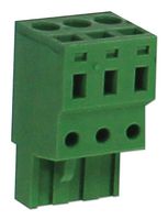 CAMDENBOSS CSTB9208/3 Pluggable Terminal Block, 5.08 mm, 3 Ways, 24 AWG, 14 AWG, 2.5 mm², Clamp