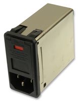 CORCOM - TE CONNECTIVITY PS0S0DM6E Filtered IEC Power Entry Module, IEC C14, Medical, 6 A, 250 VAC, 2-Pole Switch