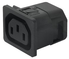 SCHURTER 6610.2014.03 IEC Power Connector, IEC C13 Outlet, 15 A, 250 VAC, IDC / IDT, Snap-In, 6610