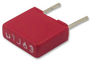WIMA MKS2C041001F00JSSD General Purpose Film Capacitor, Metallized PET, Radial Box - 2 Pin, 1 µF, ± 5%, 40 V, 63 V