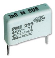 KEMET PME295RB4220MR30 Safety Capacitor, Metallized Paper, Radial Box - 2 Pin, 2200 pF, ± 20%, Y1, Through Hole