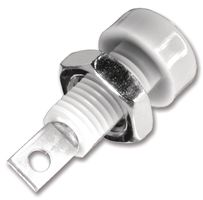 JOHNSON - CINCH CONNECTIVITY 108-0901-001 Banana Test Connector, Jack, Panel Mount, 15 A, 7 kV, Tin Plated Contacts, White