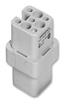 AMPHENOL SINE/TUCHEL C146 10B007 500 2 Heavy Duty Connector, heavymate D Series, Insert, 7+PE Contacts, A3/4, Receptacle