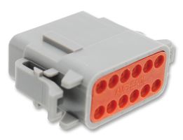AMPHENOL SINE/TUCHEL ATM06-12SA Automotive Connector Housing, A Position Key, ATM Series, Plug, 12 Ways, ATM Series Socket Contacts