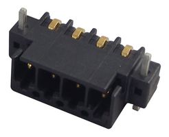 PHOENIX CONTACT 1821711 Terminal Block, Right Angle, Black, Header, 2.54 mm, 4 Ways, 6 A, 160 V, Surface Mount Right Angle
