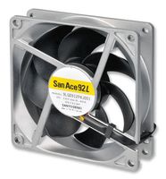 SANYO DENKI 109L0924H402 DC Axial Fan, 24 V, Square, 92 mm, 25 mm, Ball Bearing, 48.9 CFM