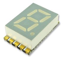 KINGBRIGHT KCSA03-123 7 Segment LED Display, Mechanically Rugged, Green, 20 mA, 2.1 V, 3.1 mcd, 1, 7.62 mm