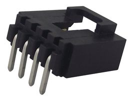 MOLEX 70553-0108 Pin Header, Wire-to-Board, 2.54 mm, 1 Rows, 4 Contacts, Through Hole Right Angle, SL 70553 Series