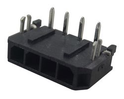 MOLEX 43650-0403 Pin Header, Wire-to-Board, 3 mm, 1 Rows, 4 Contacts, Through Hole Right Angle