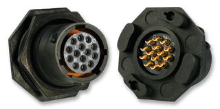 SOURIAU-SUNBANK / EATON UTS712E14S Circular Connector, Standard Circular Connector, Souriau Trim Trio UTS Series, Jam Nut Receptacle