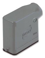 HARTING 19 20 010 1540 Heavy Duty Connector, M20 Side Entry, 2 Pegs, Low Profile, Hood, Side Entry, Aluminium Body