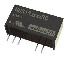 MURATA POWER SOLUTIONS NCS1S2405SC Isolated Through Hole DC/DC Converter, 4:1 Input, ITE, SIP, 4:1, 1 W, 1 Output, 5 V