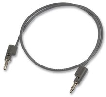 POMONA B-24-8 Test Lead, 4mm Banana Plug to 4mm Banana Plug, Grey, 60 V, 15 A, 609.6 mm