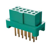 HARWIN G125-FV11605L0P PCB Receptacle, Black / Green, Wire-to-Board, 1.25 mm, 2 Rows, 16 Contacts, Through Hole Mount
