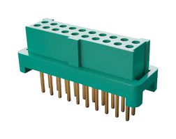 HARWIN G125-FV12005L0P PCB Receptacle, Black / Green, Wire-to-Board, 1.25 mm, 2 Rows, 20 Contacts, Through Hole Mount
