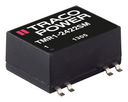 TRACO POWER TMR 1-2422SM Isolated Surface Mount DC/DC Converter, ITE, 2:1, 1 W, 2 Output, 12 V