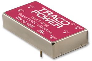 TRACO POWER TEN 10-2413 Isolated Through Hole DC/DC Converter, ITE, DIP, 2:1, 10 W, 1 Output, 15 V