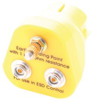 MULTICOMP PRO MC0700016 Earth Bonding Plug, 2 Stud, 1 M5 Post, 1MOhm Resistor, EU Plug Type