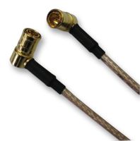 AMPHENOL RF 145104-01-M0.50 RF / Coaxial Cable Assembly, 19.69 ", 500 mm, RG316, SMB Right Angle Plug, SMB Right Angle Plug