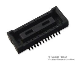 HIROSE / HRS DF40C-24DS-0.4V(51) Mezzanine Connector, Receptacle, 0.4 mm, 2 Rows, 24 Contacts, Surface Mount, Phosphor Bronze