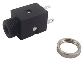 CLIFF ELECTRONIC COMPONENTS FC681374V Phone Audio Connector, 3 Contacts, Jack, 3.5 mm, Panel Mount, Silver Plated Contacts