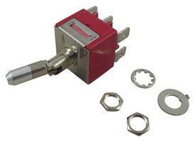 C&K COMPONENTS 9221K1Z4QD Toggle Switch, On-On, DPDT, Non Illuminated, 9000 Series, Panel Mount, 10 A