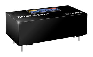 RECOM POWER RAC06-15DC AC/DC PCB Mount Power Supply (PSU), ITE, 2 Output, 6 W, 15 VDC, 200 mA, -15 VDC