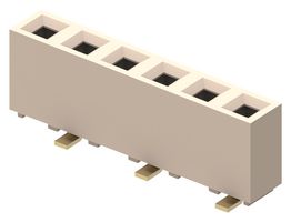 GCT BG306-06-A-1-0400-L-B PCB Receptacle, Top Entry, Board-to-Board, 2.54 mm, 1 Rows, 6 Contacts, Surface Mount