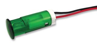 APEM QS103XXG24 LED Panel Mount Indicator, Snap-in, Green, 24 VDC, 10 mm, 20 mA, 20 mcd, Not Rated