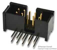 TE CONNECTIVITY - AMP 5103310-1 Pin Header, Wire-to-Board, 2.54 mm, 2 Rows, 10 Contacts, Through Hole Right Angle, AMP-LATCH