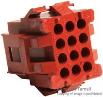TE CONNECTIVITY - AMP 1-640522-0 Connector Housing, MR, Plug, 12 Ways, 4.19 mm, AMP MR II Rectangular Contacts