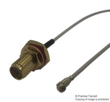 MULTICOMP PRO MC000823 RF Coaxial Cable Assembly, White 1.37mm, IP67 SMA B/H Jack U.F.L. Plug, 200mm