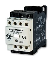 SENSATA/CRYDOM DRC3R48D420 Solid State Contactor, 7.6 A, 510 VAC, 30 VDC, Reversing, DIN Rail, Panel, Screw