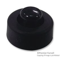 TR FASTENINGS TRFF-006-P4X6B Bumper / Feet, Fast Foot, Pack 50, Rivet, 6 mm, 15 mm, Round, Black